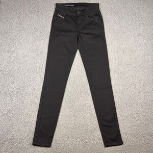 Diesel 2017 5 Pocket Super Skinny Jeans Black Mid Rise Denim Women's Size 25